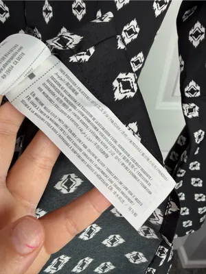 Abercrombie & Fitch XS Black Geometric Print Bell Sleeve Mini Dress thumbnail 9