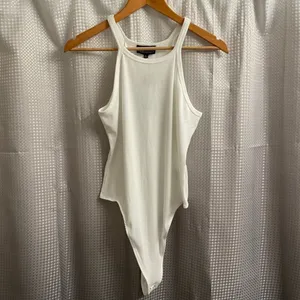 Danielle Bernstein White Ribbed Bodysuit Large thumbnail 8