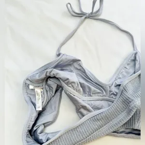 Aerie Real Obsessed Halter Bralette - Metallic/Silver - S thumbnail 12