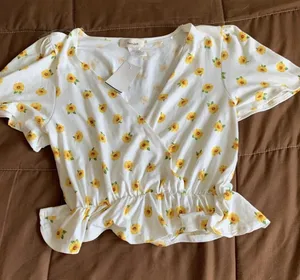 Crop top Yellow thumbnail 1