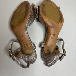 AGL Attilio Giusti Leombruni Women's Metallic Bow Ankle Strap Heels Size‎ 38 thumbnail 14