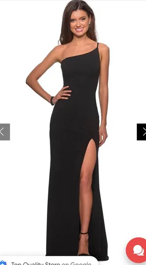 La Femme 28176 Long One-Shoulder Dress thumbnail 1