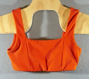 627 |‎ WILO The Label Ribbed Square Neck Athletic Crop Top Orange Womens Small thumbnail 1