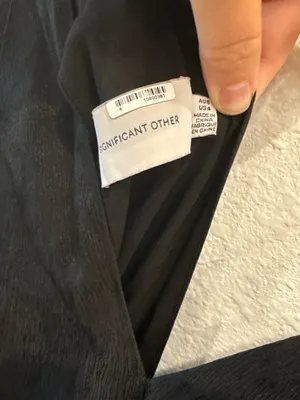 Significant Other Black Asymmetric Twist Front Maxi Dress Size 4 thumbnail 5