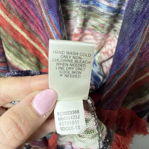 John Paul Richard Asymmetrical Open Cardigan Sweater Mullticolor Women's size M thumbnail 8