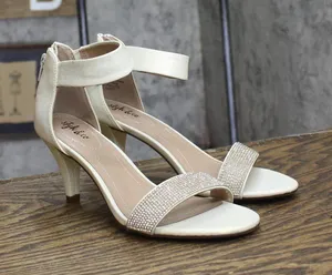 Style & Co. Womens Phillyis Two-Piece Evening Sandals Off White Gold Sparkle 6M thumbnail 1