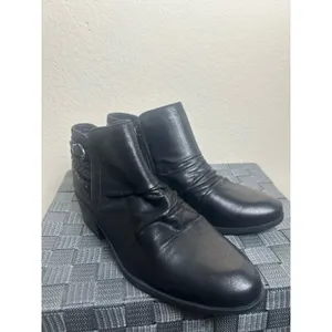 Naturalizer Boots Women's Size 7 Black Booties Autumn Preppy Casual Heeled Shoes thumbnail 2