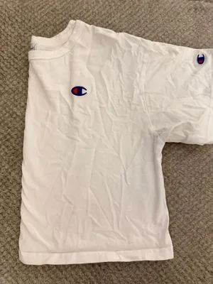 Champion White Heritage Cropped T-Shirt with Embroidered C Logo Size L thumbnail 3