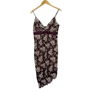 Bardot Dalia Asymmetrical Lace Midi Dress - Burgundy Floral - US 6/Small thumbnail 6