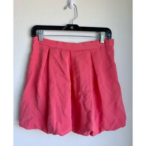 ALICE + OLIVIA Pleated Bubble Hem Coral Salmon Pink Mini Skirt Womens 8 thumbnail 2