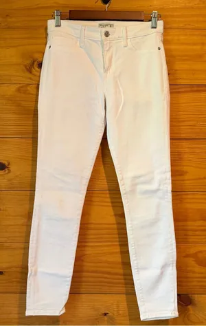 Abercrombie & Fitch Harper Low Rise Super Skinny Denim Jeans 26 White Stretch thumbnail 1