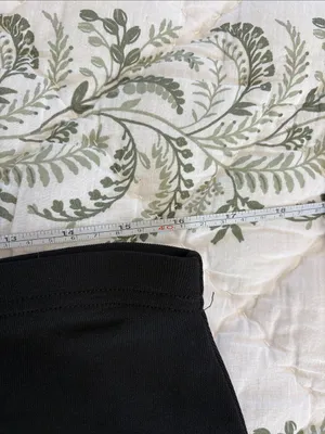 Vintage‎ Old Navy Black Maxi Skirt Stretch Slits Y2K Large thumbnail 3