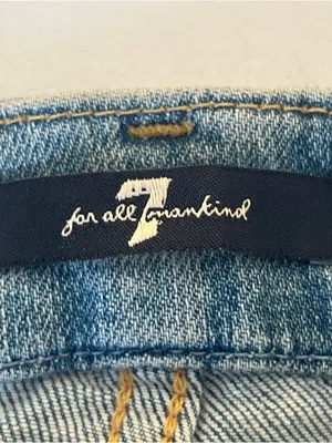 7 For All Mankind Light Blue Distressed Skinny Jeans thumbnail 6