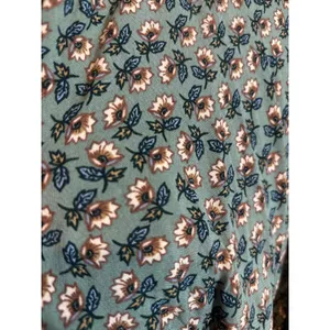 Luxology Size M Flutter Sleeve Elasticized V-Neck Green Ditsy Floral Maxi Dress thumbnail 2