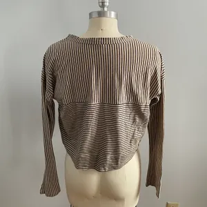 Free People Intimately Seeing Stripes Sleepwear Top- Cropped- Size XS- Top Only thumbnail 5