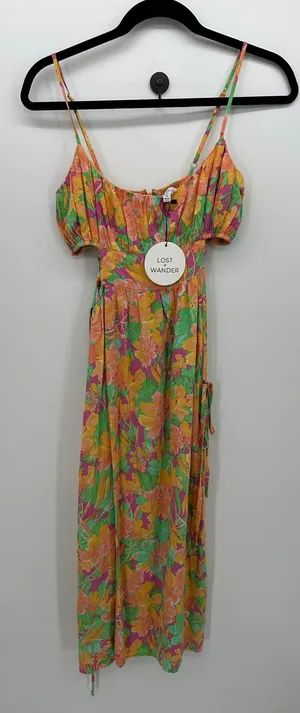 Lost‎ + Wander Womens Floral Tropical Maxi Dress Sz XS Beach Vaca Cruise Resort thumbnail 1