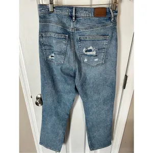 American eagle high waisted stretchy ripped jeans size 4 blue jeans wide leg thumbnail 6