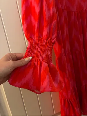 Hot Pink Ikat Kenzo Dress - Pomander Place - Size Small thumbnail 5