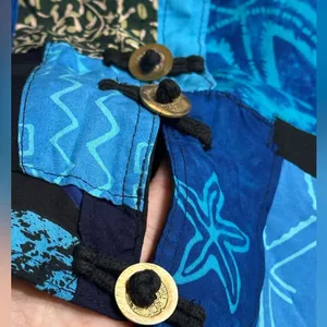 NEW Vintage Kosi‎ Bali 90s Patchwork Blue Quilted Jacket Handmade Women’s M/L thumbnail 10