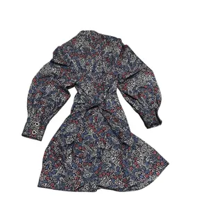 Zara Shirt Dress Womens Size M Multicolor Floral Paisley Mini Long Sleeve thumbnail 2