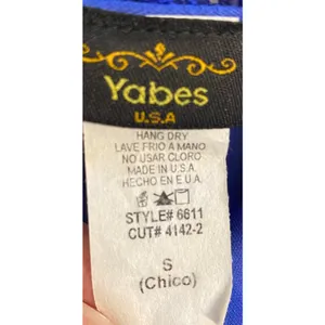 Vintage Y2K Yabes USA Royal Blue Sequin‎ Lace Formal Dress Chiffon (S) Prom Gala thumbnail 6