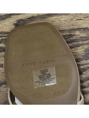 NWT Anne Klein Jevelli Heeled Slip On Dress Sandal JEVE01F9 Gold Yellow 8.5M thumbnail 11
