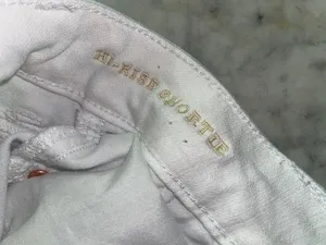 American Eagle White Denim Shorts thumbnail 2