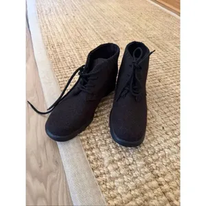 Vintage Talbots Brown Felt Lace-Up Ankle desert-style chukka women’s boots thumbnail 3