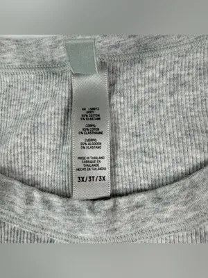 SKIMS Cotton Ribbed Heather Gray Tank Dress Women's Plus Size 3XL thumbnail 5