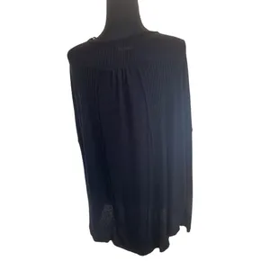 Black Leo Henley Waffle Knit thumbnail 6