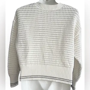 Magaschoni Cream Open-Knit Cardigan thumbnail 4