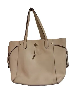 kate spade Beige Leather Tote with Gold Accent thumbnail 1