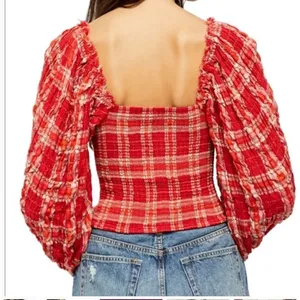 Free People Cherry Bomb Balloon Sleeve Top thumbnail 5