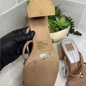 Dolce Vita Women’s Nude Block Heel Sandals Size 9 Square Toe Slip On thumbnail 5