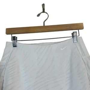 Nike Dri-FIT Diagonal Stripe Mesh Tennis Skort White Athletic Sporty Size S thumbnail 2
