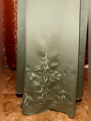 Vintage Y2K Dave & Johnny Laura Ryner Sage Green Satin Skirt Set Size 7-8 thumbnail 6