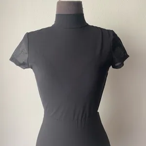 Lucy in‎ the Sky Black Mesh Sheer Turtleneck Bodycon Mini Dress sz S Whimsigoth thumbnail 2