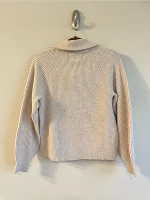 Aerie Heather Fawn Classic Quarter Button Sweater New Size XXS thumbnail 8