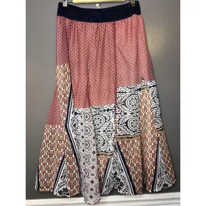 J. Gee Skirt Womens Small Multicolor Floral Boho Peasant Maxi Elastic Waist thumbnail 2