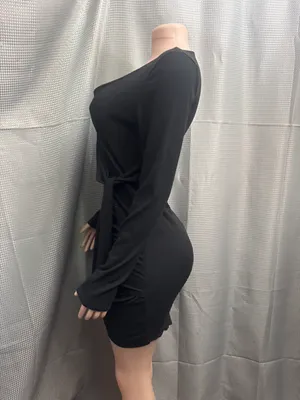 New size, large beautiful black dress very stretchy thumbnail 2