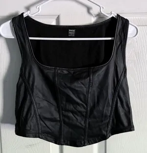 Shein Leather Top thumbnail 1