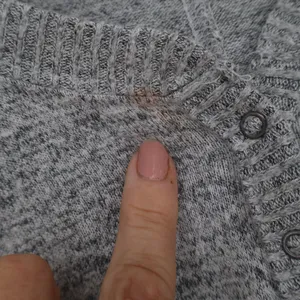 Abercrombie & Fitch Womens XL Soft A&F Cozy Henley Top Grey Marled Long Sleeve thumbnail 4