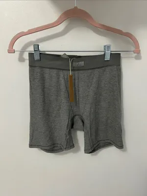 Skims Soft Lounge Boxer Heather Gray thumbnail 3