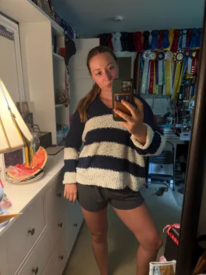 & Other Stories Blue and white stripes knit sweater thumbnail 3
