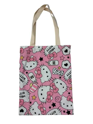 *Hello Kitty Tote Bag Pink Bow Carry Purse thumbnail 2