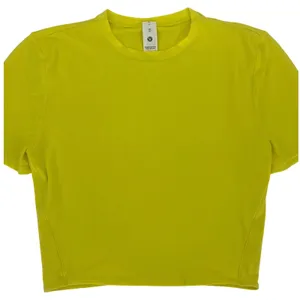 Lululemon Wundermost Ultra-Soft Nulu Cropped T-Shirt Daisy Glow XS thumbnail 3
