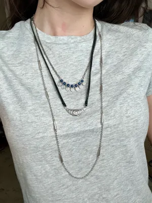Lucky Brand Layered Bohemian Necklace thumbnail 1