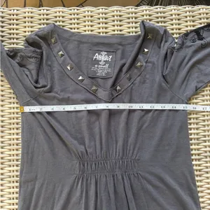 Ariat Y2K Studded Velvet‎ Dress XS goth vintage embellished layered thumbnail 10