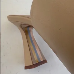 EUC Sam Edelman Leather Carmen Square Toe Flared Heel Sandals Size 9.5 thumbnail 4