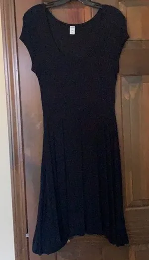 Old Navy Black cotton swing dress thumbnail 1